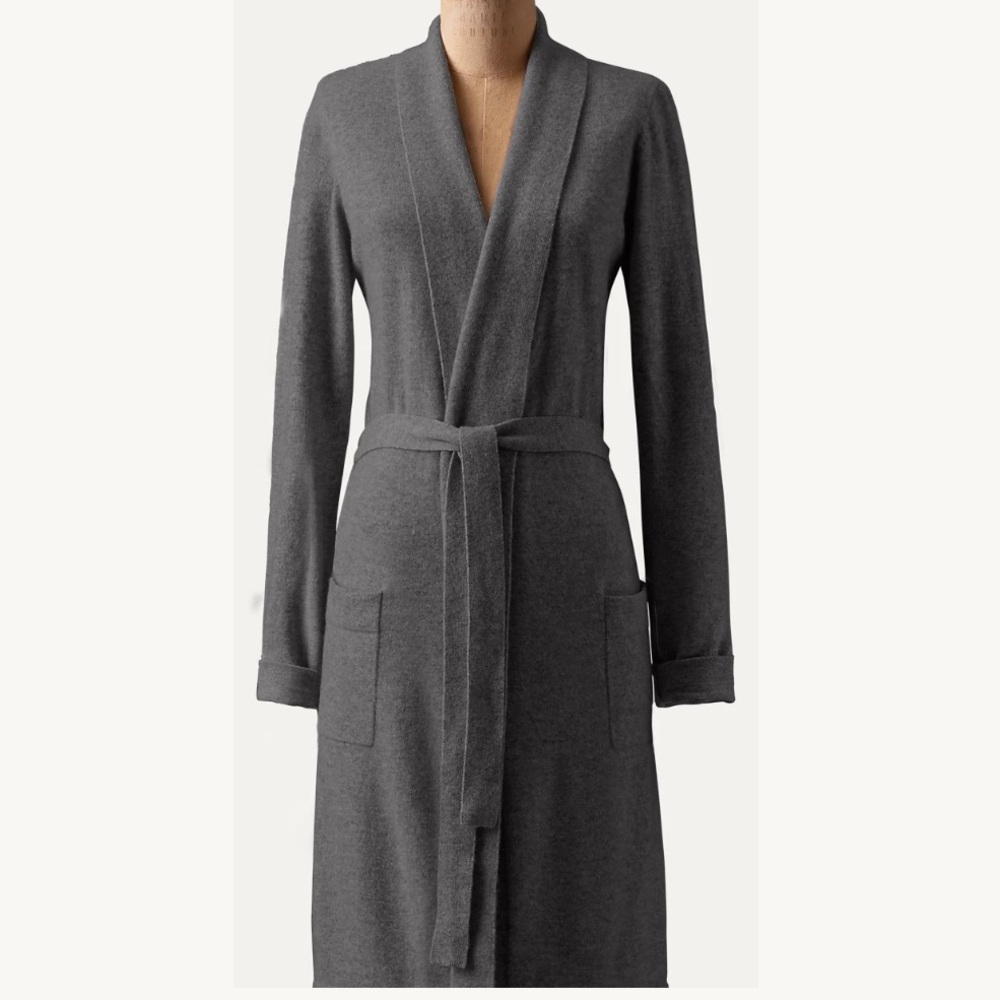 Restoration Hardware - 100% Cashmere Spa Robe in Charcoal